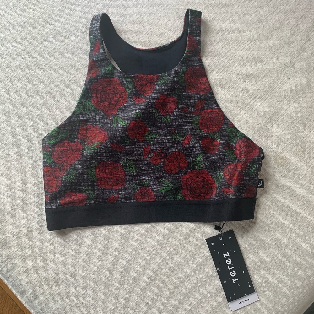 Terez Roses are Red Strap Bralette NWT